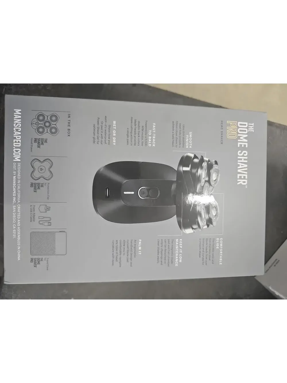 MANSCAPED® The Dome Shaver™ PRO Head Shaver for Bald Men – Five Rotary Blades